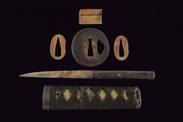 Wakizashi firmato Musashi no Kami Moromichi  - Asta Rare Armi Antiche e Militaria da tutto il mondo - Associazione Nazionale - Case d'Asta italiane