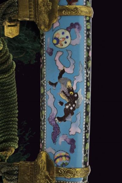 Koshirae per un tachi lavorato in cloisonne  - Asta Rare Armi Antiche e Militaria da tutto il mondo - Associazione Nazionale - Case d'Asta italiane