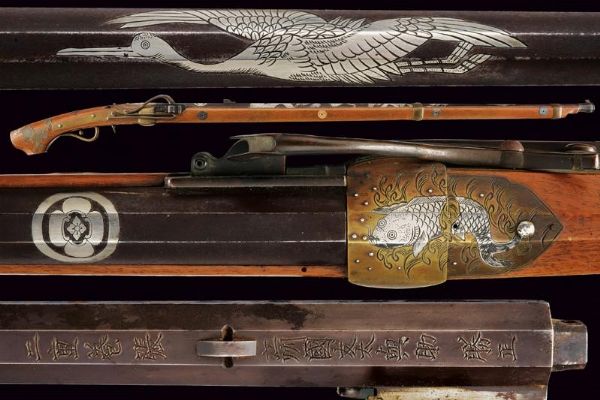 Bellissimo teppo firmato Goshu Kuni Tomo Okisuke Katsumasa  - Asta Rare Armi Antiche e Militaria da tutto il mondo - Associazione Nazionale - Case d'Asta italiane