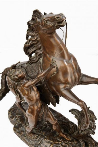 Paio di sculture in bronzo Cavalli di Marly  - Asta Rare Armi Antiche e Militaria da tutto il mondo - Associazione Nazionale - Case d'Asta italiane