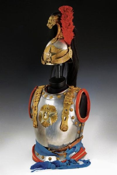 Busto ed elmo per Corazzieri, epoca Umberto I  - Asta Rare Armi Antiche e Militaria da tutto il mondo - Associazione Nazionale - Case d'Asta italiane