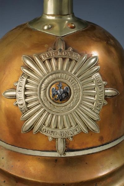 Elmo incompleto da truppa del reggimento Garde du Corps  - Asta Rare Armi Antiche e Militaria da tutto il mondo - Associazione Nazionale - Case d'Asta italiane