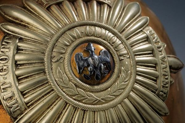 Elmo incompleto da truppa del reggimento Garde du Corps  - Asta Rare Armi Antiche e Militaria da tutto il mondo - Associazione Nazionale - Case d'Asta italiane