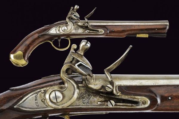 Pistola a pietra focaia Sea service  - Asta Rare Armi Antiche e Militaria da tutto il mondo - Associazione Nazionale - Case d'Asta italiane