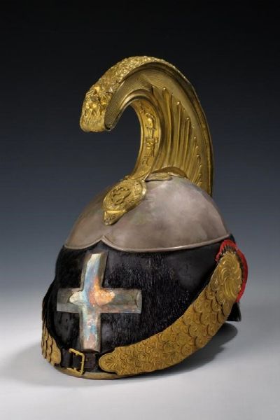 Raro elmo da ufficiale di cavalleria, epoca Vittorio Emanuele II  - Asta Rare Armi Antiche e Militaria da tutto il mondo - Associazione Nazionale - Case d'Asta italiane