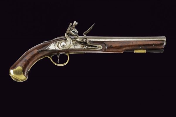 Pistola a pietra focaia Sea service  - Asta Rare Armi Antiche e Militaria da tutto il mondo - Associazione Nazionale - Case d'Asta italiane