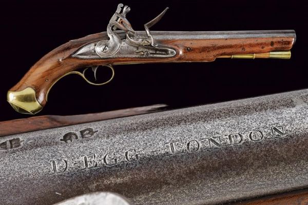 Pistola a pietra focaia da cavalleria di Egg  - Asta Rare Armi Antiche e Militaria da tutto il mondo - Associazione Nazionale - Case d'Asta italiane