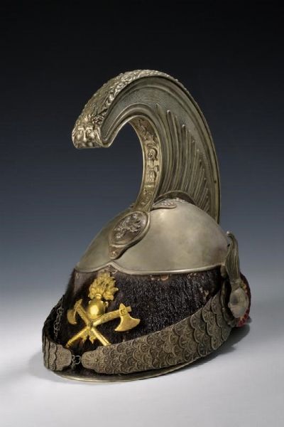 Raro elmo da comandante del genio di cavalleria  - Asta Rare Armi Antiche e Militaria da tutto il mondo - Associazione Nazionale - Case d'Asta italiane