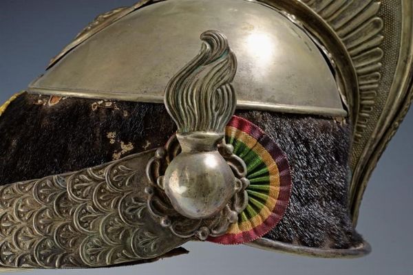 Raro elmo da comandante del genio di cavalleria  - Asta Rare Armi Antiche e Militaria da tutto il mondo - Associazione Nazionale - Case d'Asta italiane