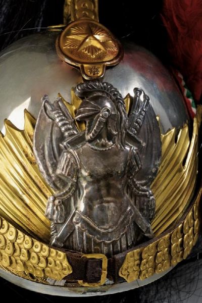 Elmo da truppa dei corazzieri  - Asta Rare Armi Antiche e Militaria da tutto il mondo - Associazione Nazionale - Case d'Asta italiane