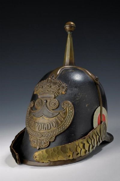 Elmo da truppa della Guardia Civica  - Asta Rare Armi Antiche e Militaria da tutto il mondo - Associazione Nazionale - Case d'Asta italiane