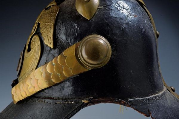 Raro elmo da truppa mod. 1844 del 15� Reggimento di Fanteria  - Asta Rare Armi Antiche e Militaria da tutto il mondo - Associazione Nazionale - Case d'Asta italiane