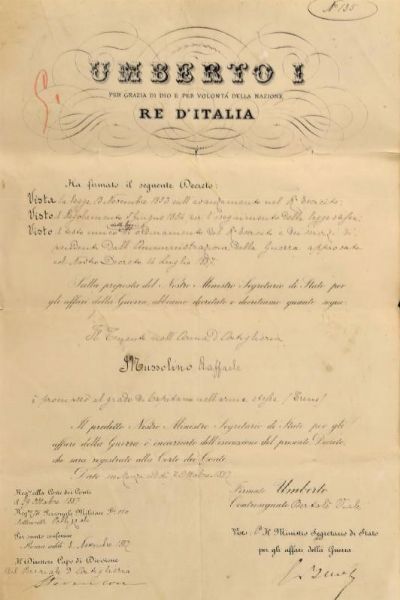 Kepi da capitano di artiglieria con spalline ed attestato  - Asta Rare Armi Antiche e Militaria da tutto il mondo - Associazione Nazionale - Case d'Asta italiane