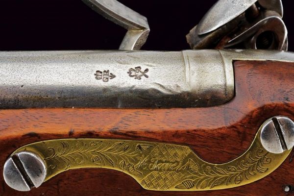 Pistola a pietra focaia da cavalleria personalizzata  - Asta Rare Armi Antiche e Militaria da tutto il mondo - Associazione Nazionale - Case d'Asta italiane