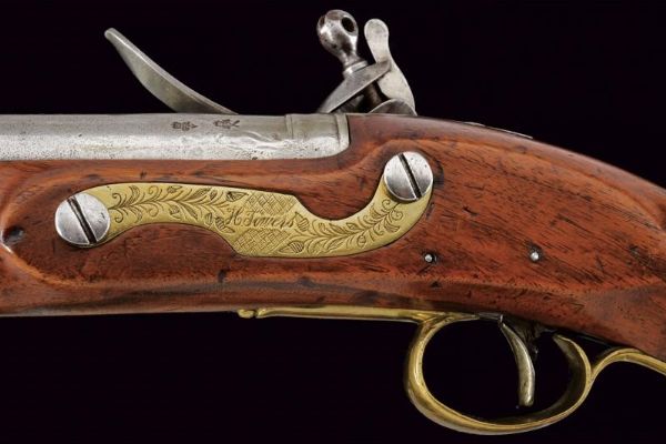 Pistola a pietra focaia da cavalleria personalizzata  - Asta Rare Armi Antiche e Militaria da tutto il mondo - Associazione Nazionale - Case d'Asta italiane