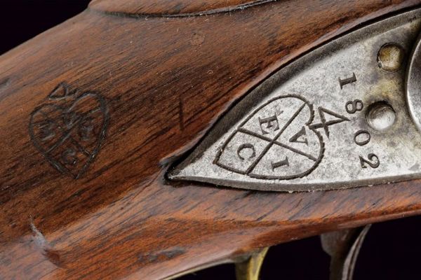 Pistola a pietra focaia da cavalleria di Nock dell'East India Company  - Asta Rare Armi Antiche e Militaria da tutto il mondo - Associazione Nazionale - Case d'Asta italiane