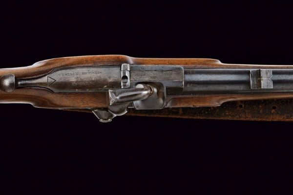 Rara carabina a luminello Whitworth con sistema a retrocarica Westley Richards Monkey Tail  - Asta Rare Armi Antiche e Militaria da tutto il mondo - Associazione Nazionale - Case d'Asta italiane
