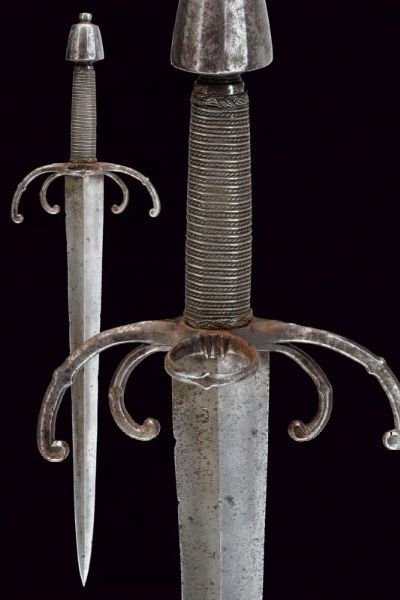 Splendido daga a granchio  - Asta Rare Armi Antiche e Militaria da tutto il mondo - Associazione Nazionale - Case d'Asta italiane