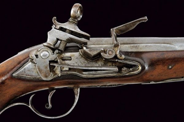 Rara pistola alla micheletta con baionetta pieghevole  - Asta Rare Armi Antiche e Militaria da tutto il mondo - Associazione Nazionale - Case d'Asta italiane