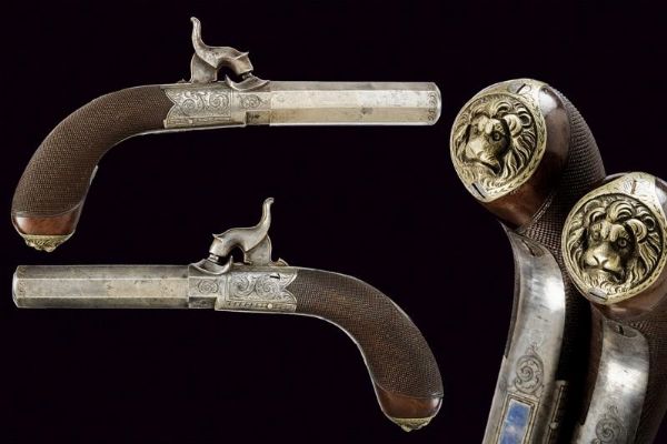 Paio di mazzagatti a luminello di Hollis & Co.  - Asta Rare Armi Antiche e Militaria da tutto il mondo - Associazione Nazionale - Case d'Asta italiane