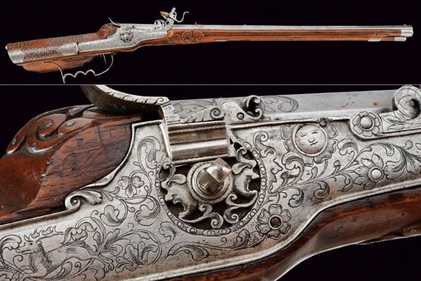 Interessante e raro fucile a ruota  - Asta Rare Armi Antiche e Militaria da tutto il mondo - Associazione Nazionale - Case d'Asta italiane