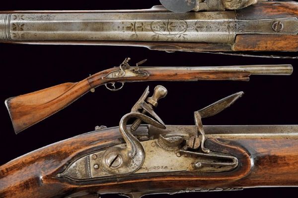 Scavezzo a pietra focaia di G.M. Loggia  - Asta Rare Armi Antiche e Militaria da tutto il mondo - Associazione Nazionale - Case d'Asta italiane