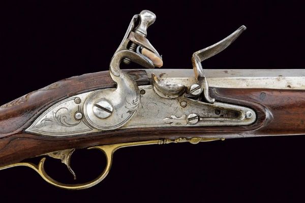 Bel trombone a pietra focaia  - Asta Rare Armi Antiche e Militaria da tutto il mondo - Associazione Nazionale - Case d'Asta italiane