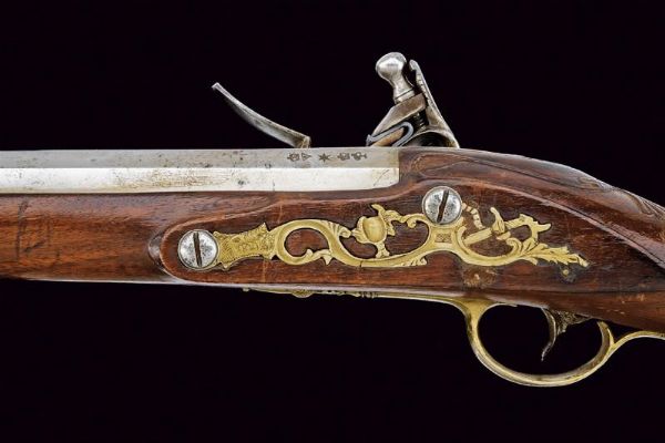Bel trombone a pietra focaia  - Asta Rare Armi Antiche e Militaria da tutto il mondo - Associazione Nazionale - Case d'Asta italiane