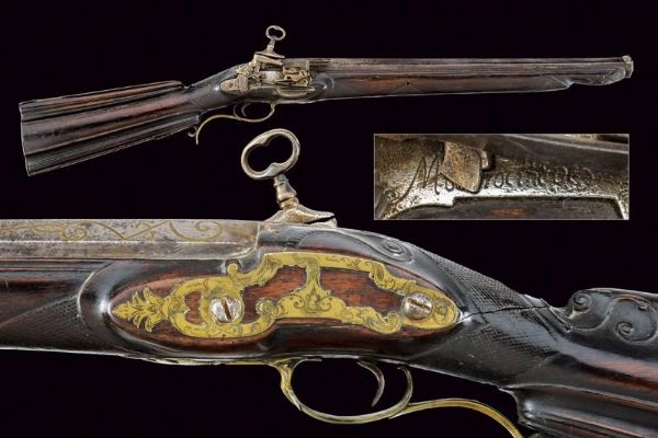 Fucile alla micheletta da postiglione  - Asta Rare Armi Antiche e Militaria da tutto il mondo - Associazione Nazionale - Case d'Asta italiane