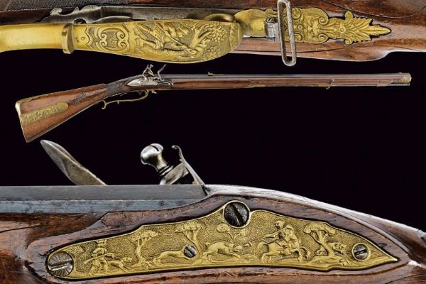 Interessante fucile a pietra focaia  - Asta Rare Armi Antiche e Militaria da tutto il mondo - Associazione Nazionale - Case d'Asta italiane