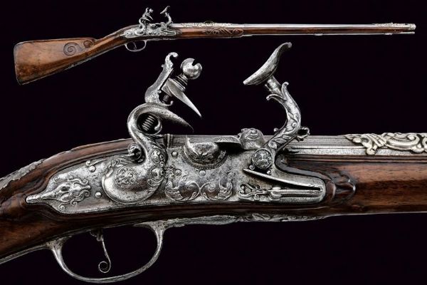 Bel fucile alla fiorentina di Ottaviano Pozzi  - Asta Rare Armi Antiche e Militaria da tutto il mondo - Associazione Nazionale - Case d'Asta italiane