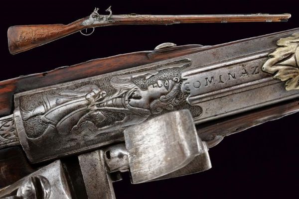 Raffinato fucile alla fiorentina  - Asta Rare Armi Antiche e Militaria da tutto il mondo - Associazione Nazionale - Case d'Asta italiane
