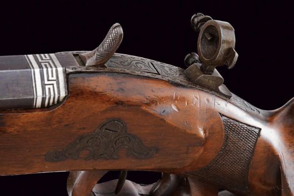 Raro fucile da sala a luminello di F. Dischler  - Asta Rare Armi Antiche e Militaria da tutto il mondo - Associazione Nazionale - Case d'Asta italiane