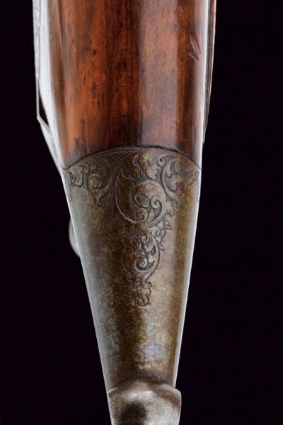 Bellissimo fucile da tiro a luminello di Zoller decorato con scene dalla leggenda di Guglielmo Tell  - Asta Rare Armi Antiche e Militaria da tutto il mondo - Associazione Nazionale - Case d'Asta italiane