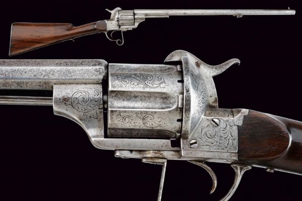 Fucile revolver a spillo  - Asta Rare Armi Antiche e Militaria da tutto il mondo - Associazione Nazionale - Case d'Asta italiane