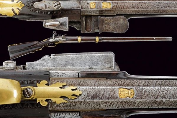 Elegante sovrapposto alla romana di Guardiani ad Anghiari  - Asta Rare Armi Antiche e Militaria da tutto il mondo - Associazione Nazionale - Case d'Asta italiane