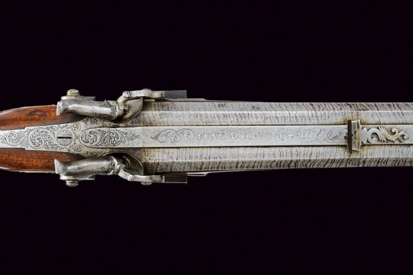 Bella doppietta a luminello di V. Funk & S�hne  - Asta Rare Armi Antiche e Militaria da tutto il mondo - Associazione Nazionale - Case d'Asta italiane