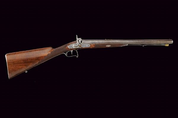 Bellissima doppietta a luminello di Karl Pirko per la caccia al cinghiale  - Asta Rare Armi Antiche e Militaria da tutto il mondo - Associazione Nazionale - Case d'Asta italiane