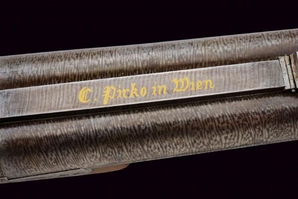 Bellissima doppietta a luminello di Karl Pirko per la caccia al cinghiale  - Asta Rare Armi Antiche e Militaria da tutto il mondo - Associazione Nazionale - Case d'Asta italiane