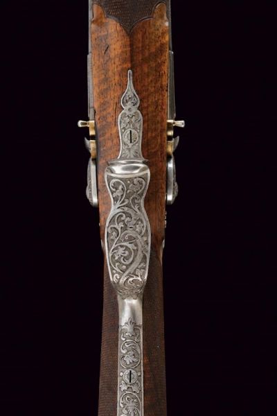 Bellissima doppietta a luminello di Karl Pirko per la caccia al cinghiale  - Asta Rare Armi Antiche e Militaria da tutto il mondo - Associazione Nazionale - Case d'Asta italiane