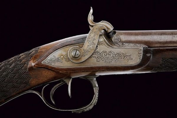 Bellissima doppietta a luminello di Moulard Dufourd con canne corte  - Asta Rare Armi Antiche e Militaria da tutto il mondo - Associazione Nazionale - Case d'Asta italiane