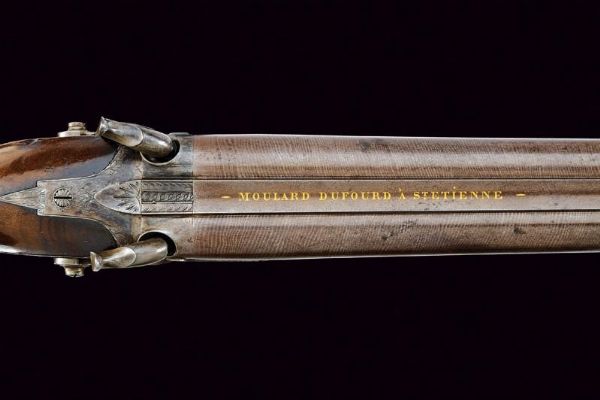 Bellissima doppietta a luminello di Moulard Dufourd con canne corte  - Asta Rare Armi Antiche e Militaria da tutto il mondo - Associazione Nazionale - Case d'Asta italiane
