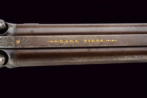 Bellissimo e raro fucile a luminello a quattro canne di Karl Pirko  - Asta Rare Armi Antiche e Militaria da tutto il mondo - Associazione Nazionale - Case d'Asta italiane