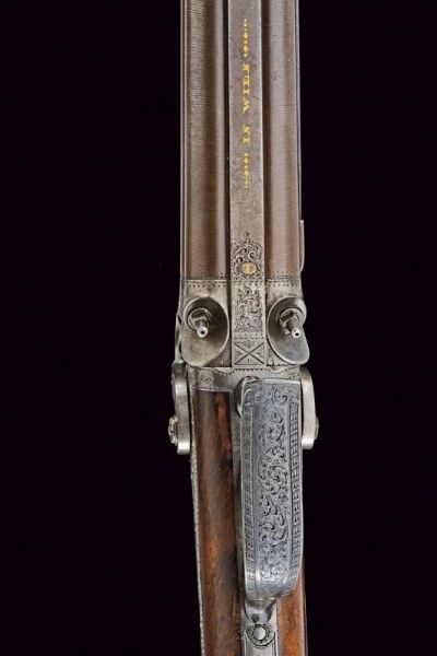 Bellissimo e raro fucile a luminello a quattro canne di Karl Pirko  - Asta Rare Armi Antiche e Militaria da tutto il mondo - Associazione Nazionale - Case d'Asta italiane