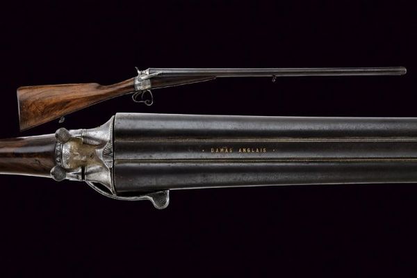 Rara doppietta con bascula a rotazione  - Asta Rare Armi Antiche e Militaria da tutto il mondo - Associazione Nazionale - Case d'Asta italiane