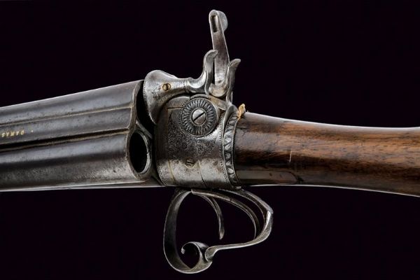 Rara doppietta con bascula a rotazione  - Asta Rare Armi Antiche e Militaria da tutto il mondo - Associazione Nazionale - Case d'Asta italiane