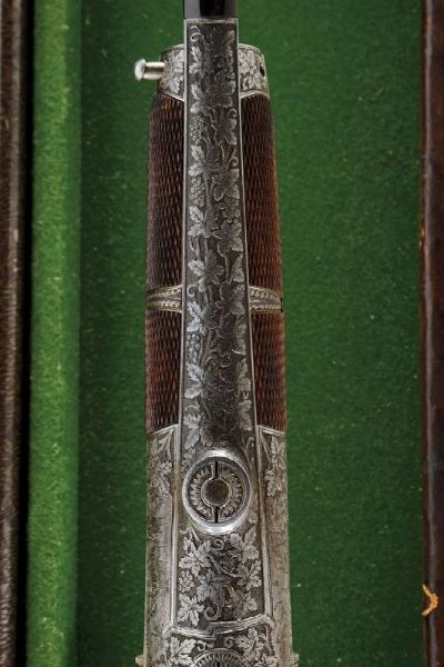 Straordinaria doppietta a percussione centrale di Haetge in cassetta  - Asta Rare Armi Antiche e Militaria da tutto il mondo - Associazione Nazionale - Case d'Asta italiane