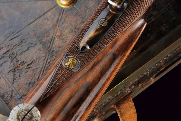 Straordinaria doppietta a percussione centrale di Haetge in cassetta  - Asta Rare Armi Antiche e Militaria da tutto il mondo - Associazione Nazionale - Case d'Asta italiane