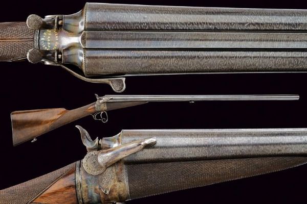 Rara doppietta di Darne con bascula a rotazione  - Asta Rare Armi Antiche e Militaria da tutto il mondo - Associazione Nazionale - Case d'Asta italiane