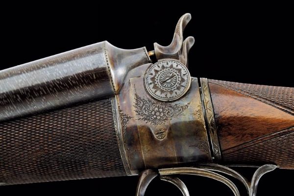 Rara doppietta di Darne con bascula a rotazione  - Asta Rare Armi Antiche e Militaria da tutto il mondo - Associazione Nazionale - Case d'Asta italiane